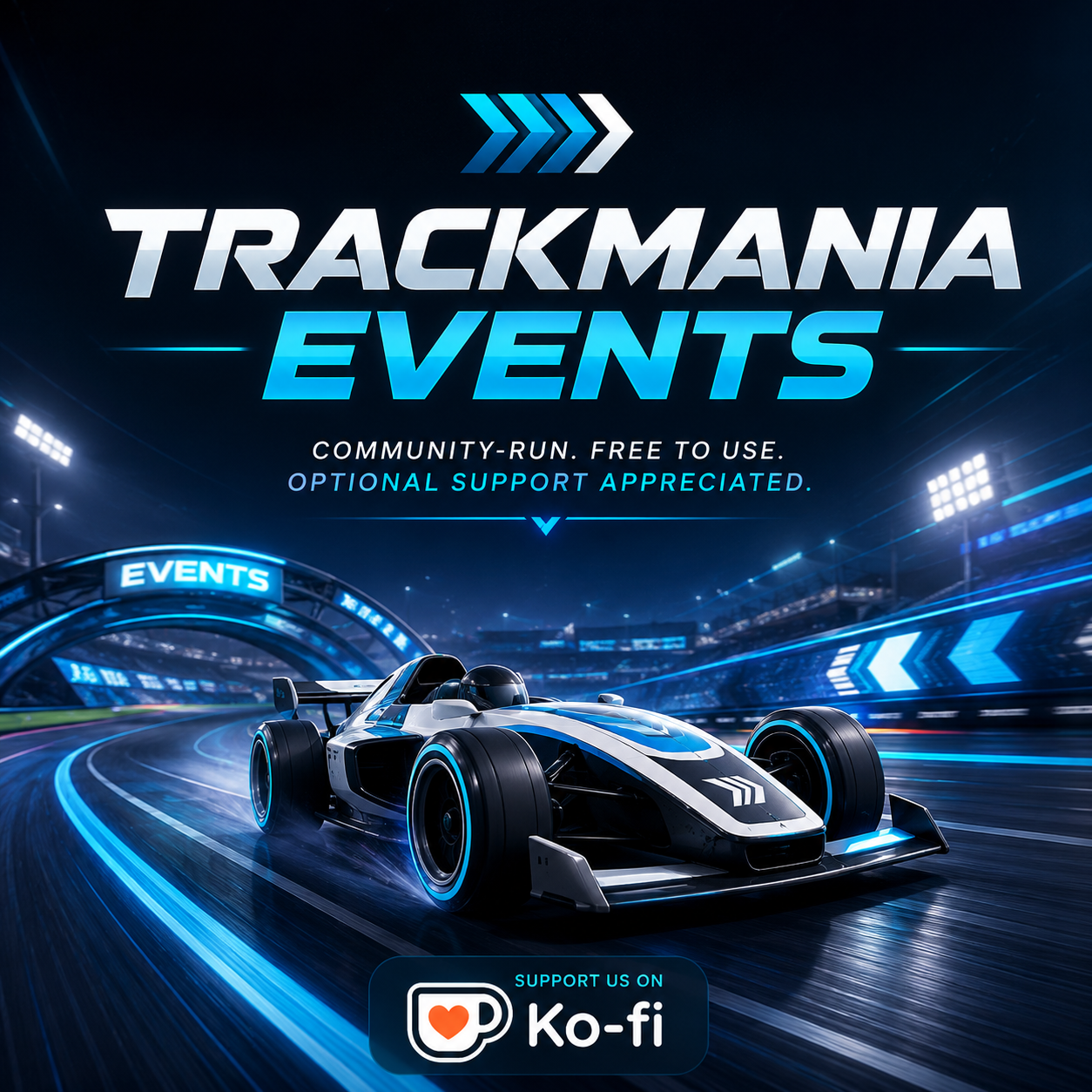 Trackmania Events support graphic